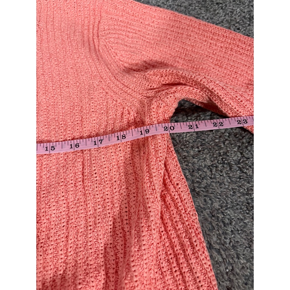 Banana Republic Cardigan Women XL Pink Button Front Ribbed Knit Sweater Coastal - Picture 7 of 11